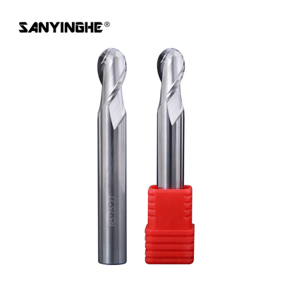 CNC Solid Carbide Ball Nose End Mills Spheroidal Milling Cutter For Aluminum