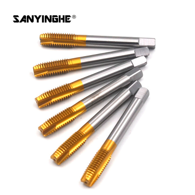 Titanium Plated Cobalt Containing Thread Tapping Tool M3 M4 M5 M6 M8 Spiral Stainless Steel
